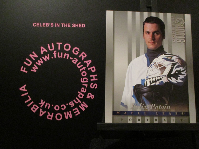 Felix Potvin - NFL 1997 Donruss Studio Ice Hockey Original 10x8 Trading Card #34 (A)