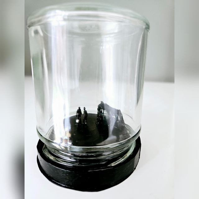 Miniature 8x6cm Football Match Friends ECO Handmade Art Decor Table Ornament