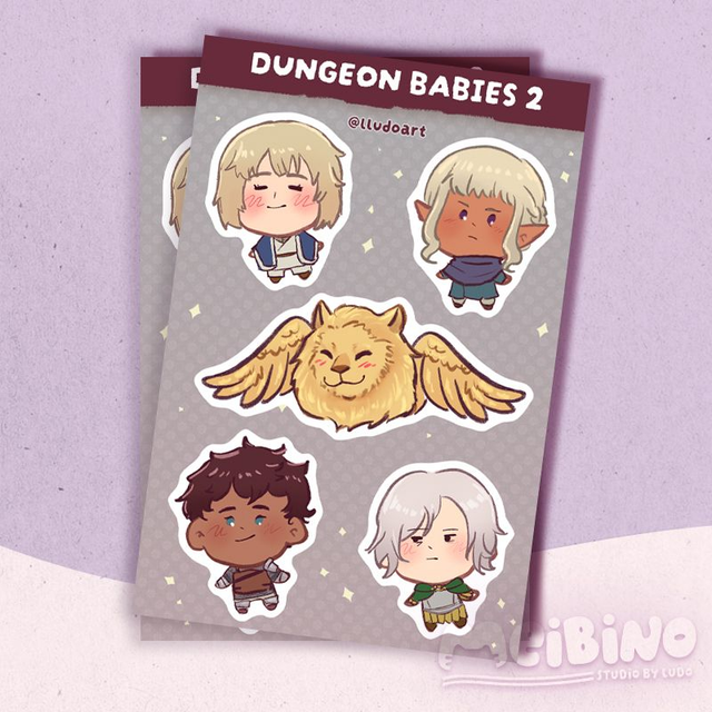 arkusz naklejek - dungeon meshi 2