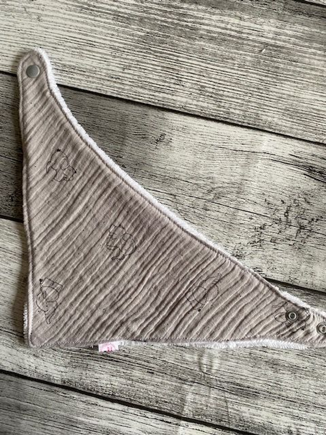 Bavoir bandana - Gris éléphant
