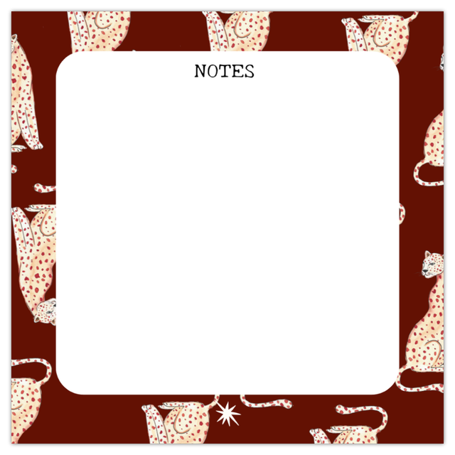 Bloc-notes léopard 10x10 cm – 25 pages