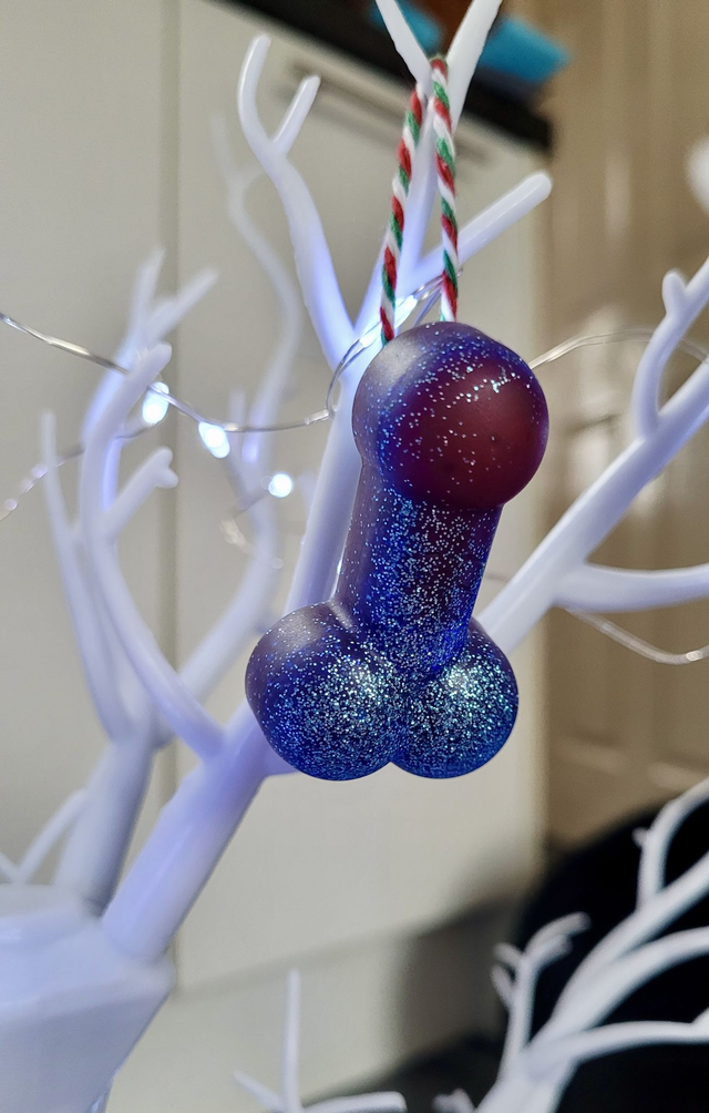 Hanging Penis Bauble – Naughty Christmas Tree Ornament or Wall Hanging