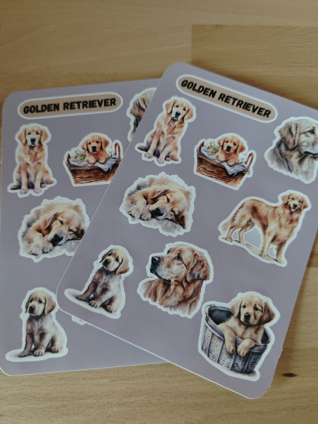 Planche stickers Golden Retriever
