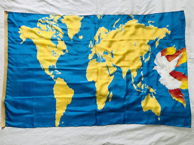 Le Réveil des Nations  Actes 2.17 Soie épaisse livrée sans tige NOUVEAUTÉ 