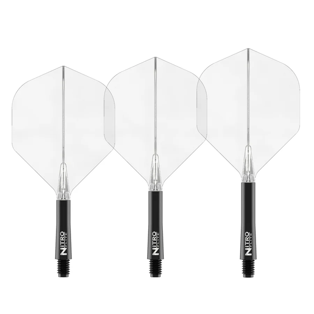 Nitro Flite Integrated Flight & Shaft Black & Clear No2