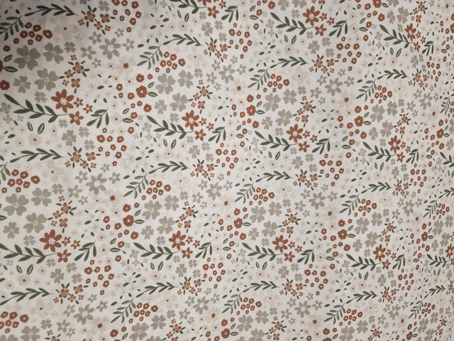 Algodon FLORES TERRACOTA