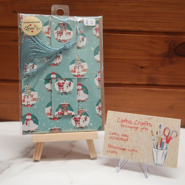 Christmas Bookmark Greeting Card