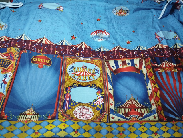 Tissu Circus bleu pour COMMANDE 