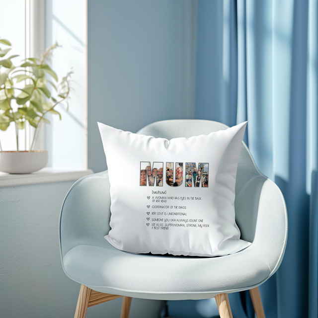 Mum photo and definition cushion