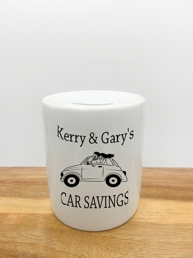 Personalised Money Box - Car Savings