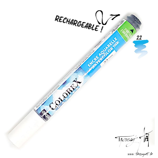 PEBEO - MARQUEUR AQUARELLE COLOREX - BLEU CYAN - PB010022