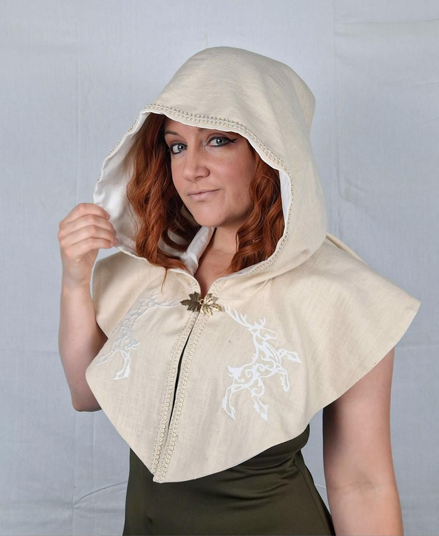 Capuchon en lin "Cerf"