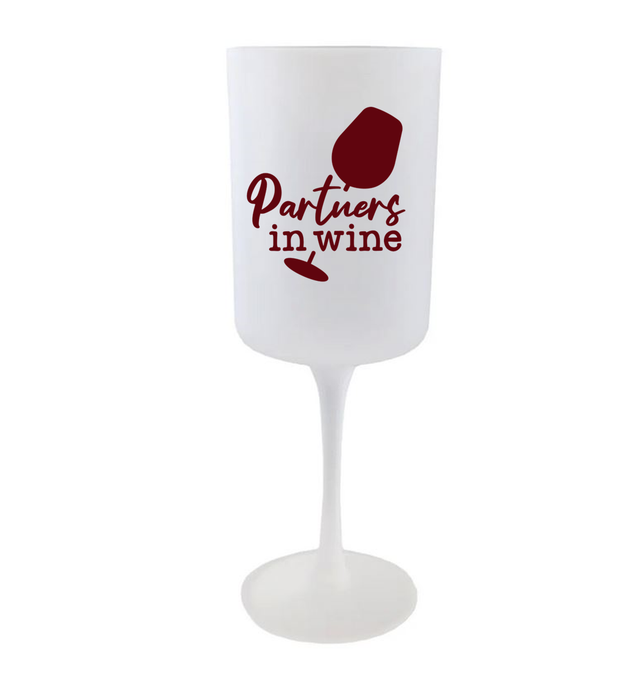 Wine Glass - Partners in Wine - 275ml Red Wine Goblet - Frosted