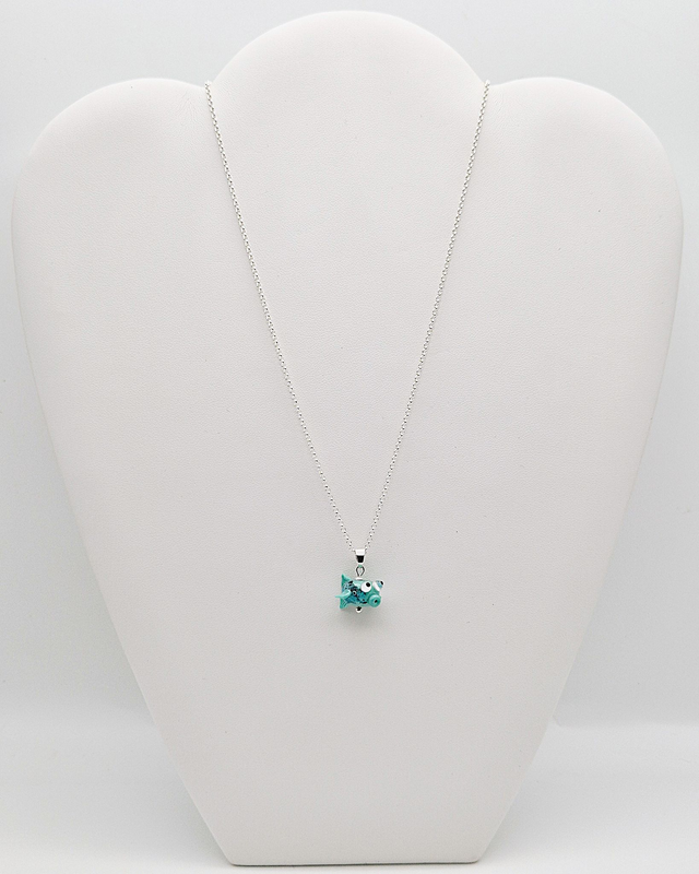 Pendentif Poisson bleu (2)