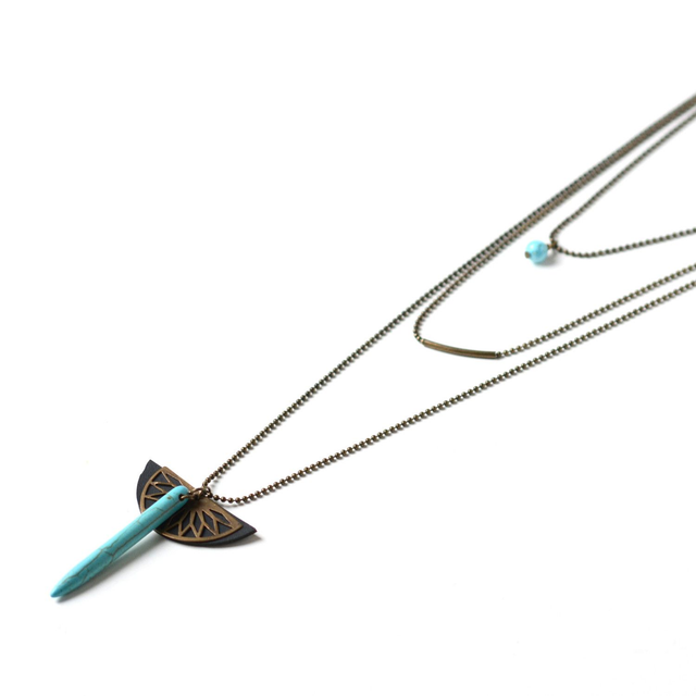 Collier en pendentif en CHAMBRE à AIR RECYCLÉE - Lilas - Pièce Unique (1)