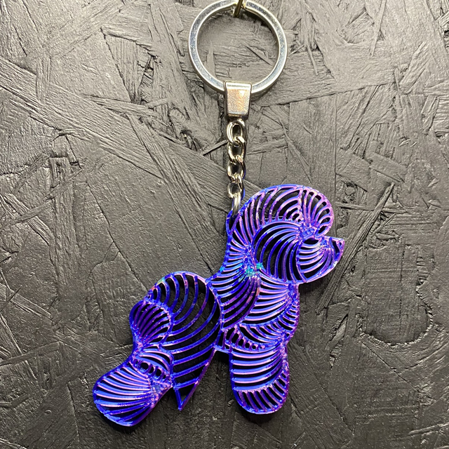 3D - Keychain Bichon Neon City