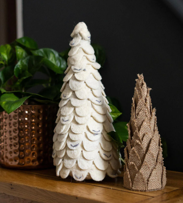 Felt White Tree