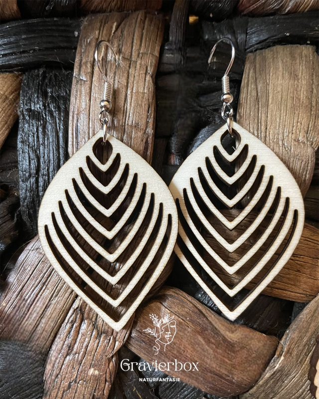 Holzohrringe Naturfantasie #3