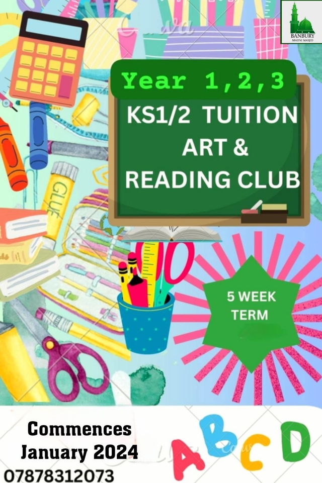 KS1 &amp; KS2 TUITION,Art &amp; Reading club January 2024