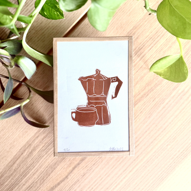 Moka terre de sienne brûlée - petit cadre 10x15