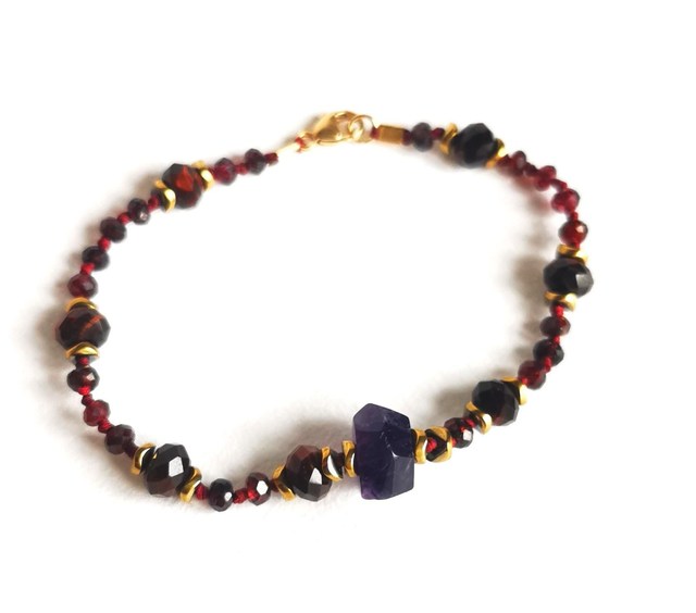 Protection - Bracelet Améthyste Brute 