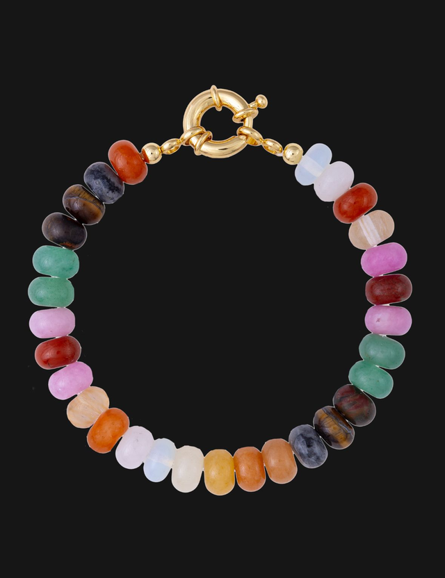 Autumn Rainbow Bon Bon Bead Bracelet