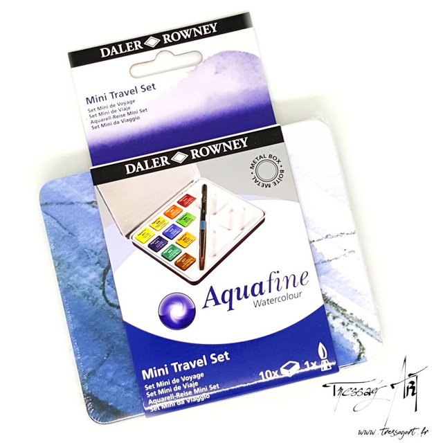 DALER ROWNEY - SET VOYAGE AQUARELLE DEMI-GODETS X 10 - CA003000