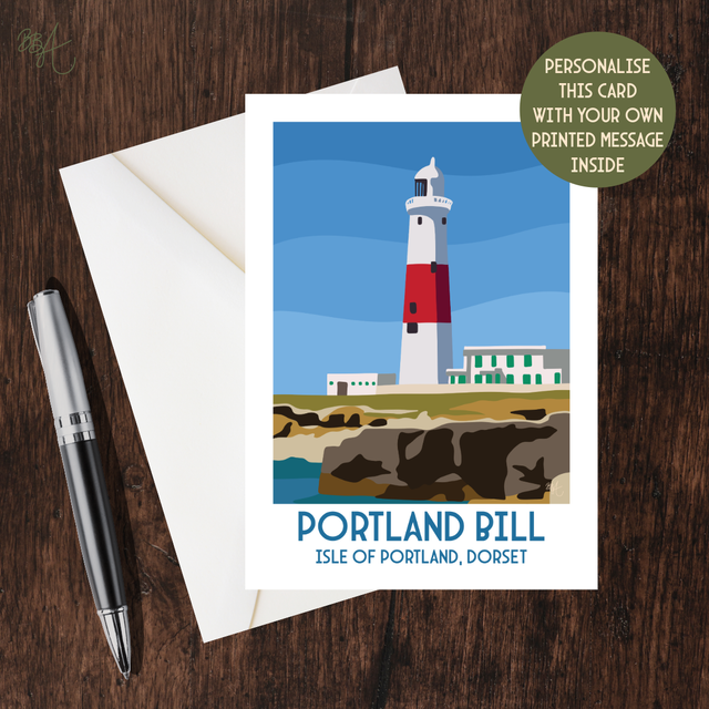 Portland Bill, Travel Poster Card