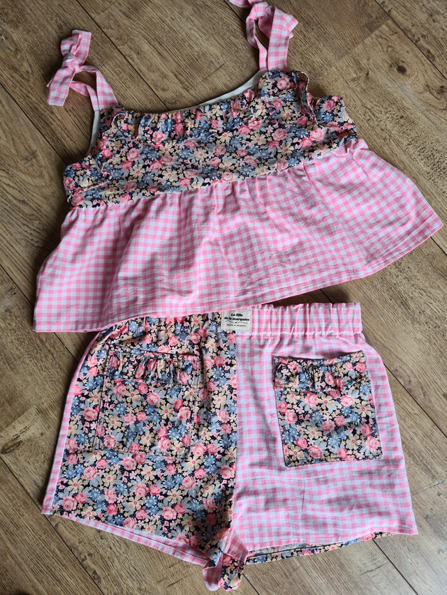 Ensemble fleurs en tissus upcyclés 🌸