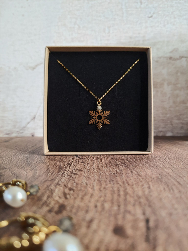 Collier Flocon doré - Labradorite