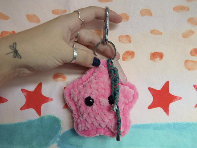 Light Pink Starfish Bag Charm
