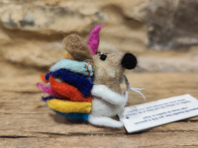 Fairtrade Multicoloured Hedgehog Keyring 