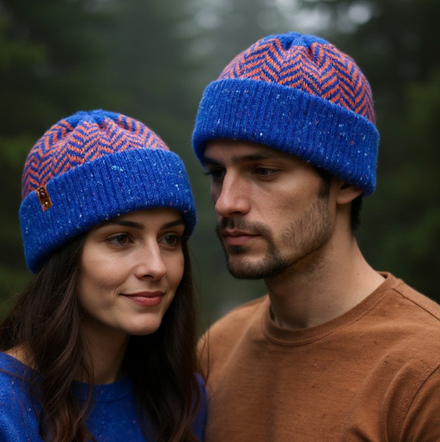 Soft Merino Wool Handmade Unisex Hat (Colour: Iron Bru)