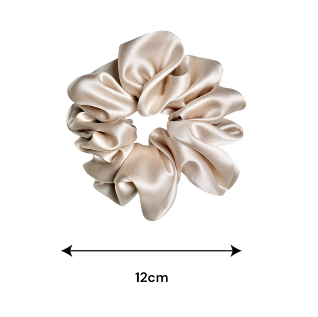 Chouchou en soie- Taille classique - Rose nuage