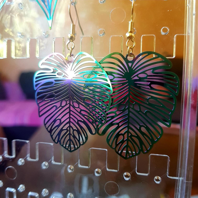 Boucles d'oreilles holographique 