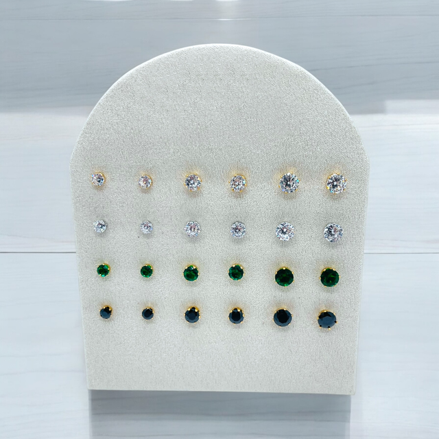 Lot Boucles puce strass