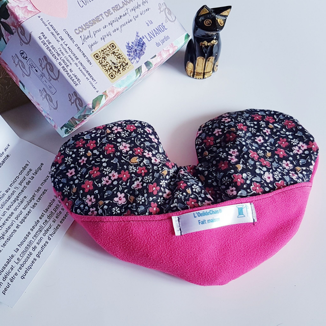 Coussinet de RELAXATION pour les YEUX - LAVANDE | tissu forme ❤️ 