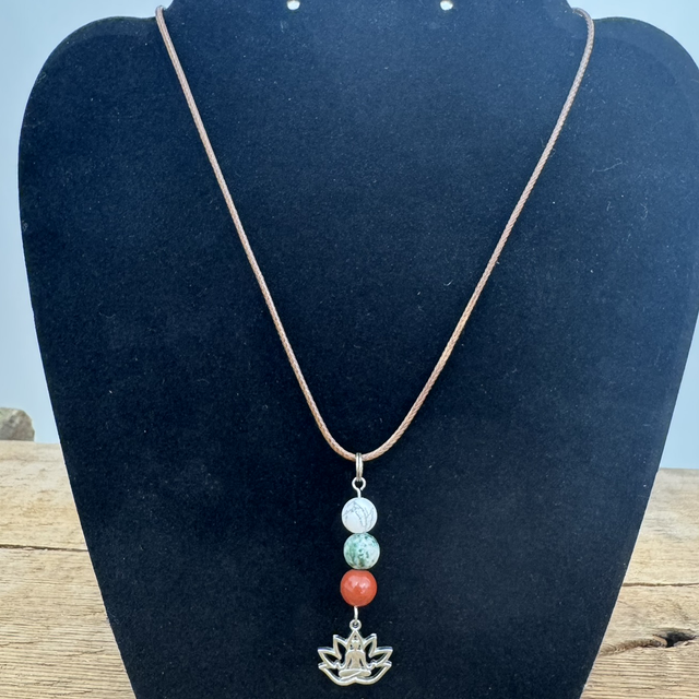 Howlite + Jasper Necklace- SKU 4009