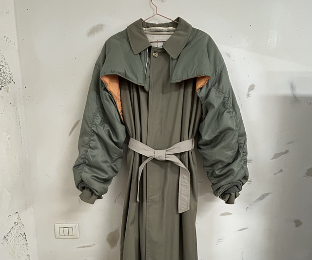 Reworked trench lungo con bomber