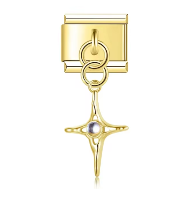Charm Estrella con Brillo Dorado