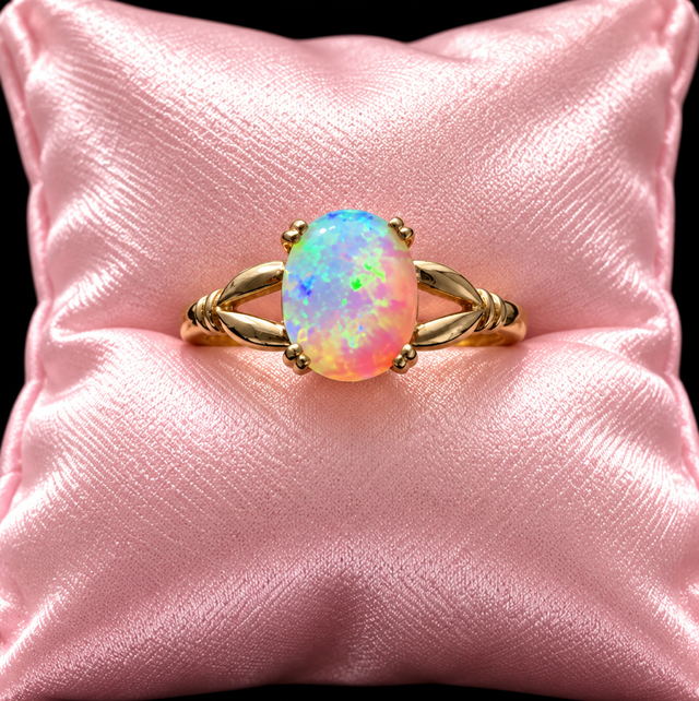 9ct Gold &amp; Opal Ring 
