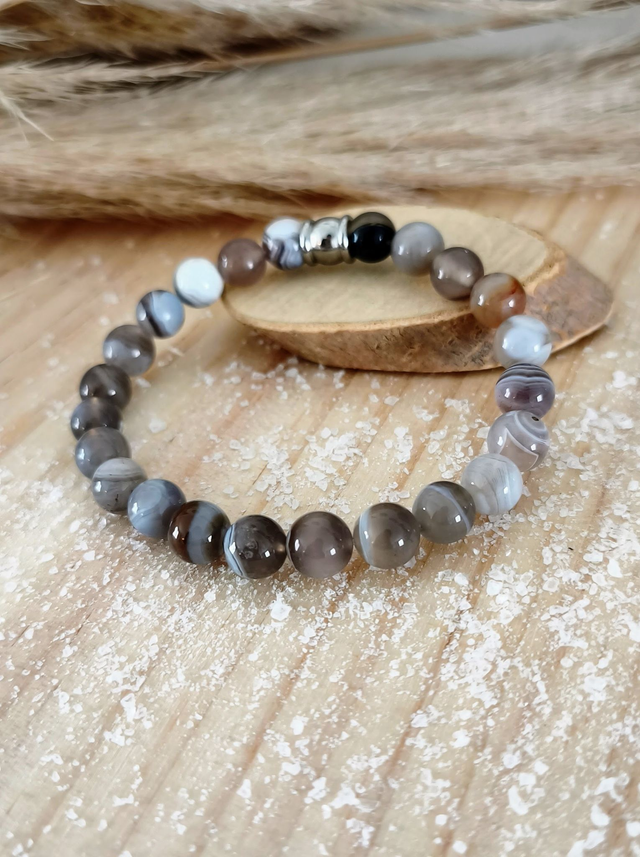 Bracelet "Apaisement" Agate de Botswana