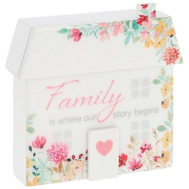 Floral Words House Plaque Family Is Where Our story Begins