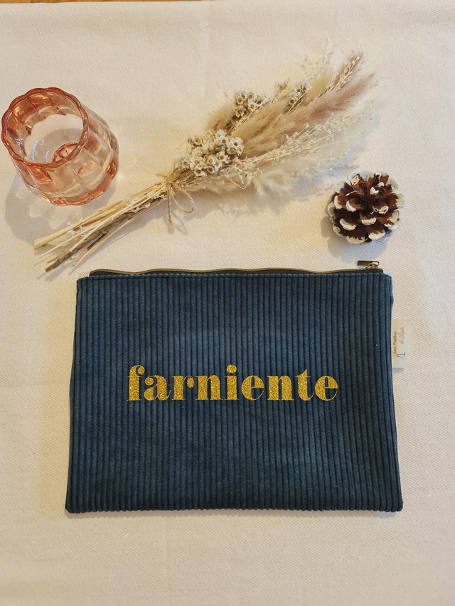 Grande pochette velours farniente 