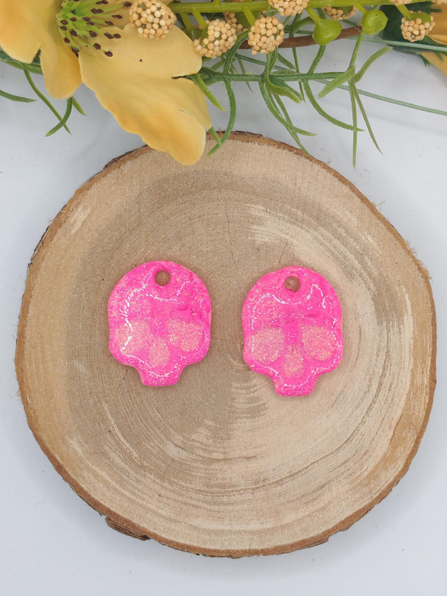 Tête de Mort Paillettes Rose 