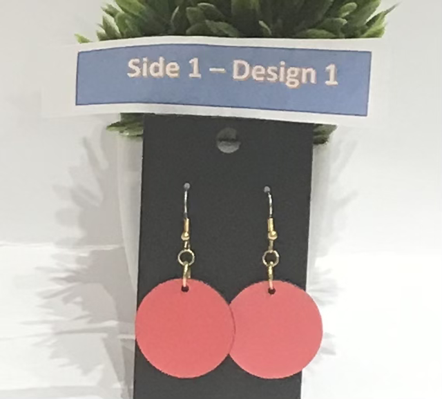 Two in One Mixed Colour Dangling Earrings- 2SD05