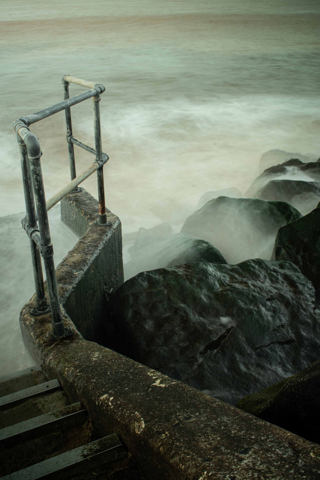 'Sea Steps' by William Lumby (A4 print - with mount that fits an A3 frame)