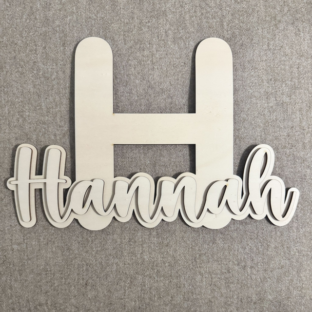 HANNAH • 3D Holz-Schild