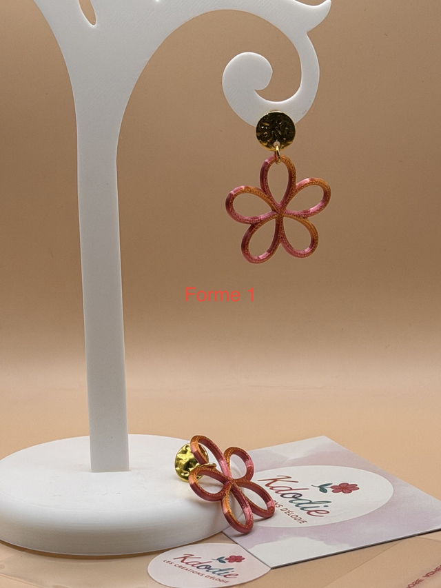 Boucles d'oreilles Fleur - Attaches Fantaisies