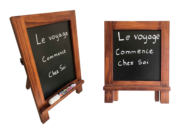 HODYSSEA Tableau MESSENGER Ardoise Panneau Affichage Cadre Pliable Bois à poser